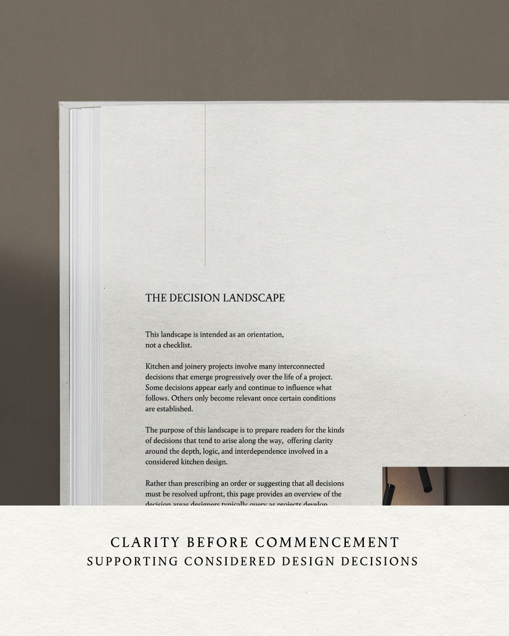 KEY KITCHEN DECISIONS