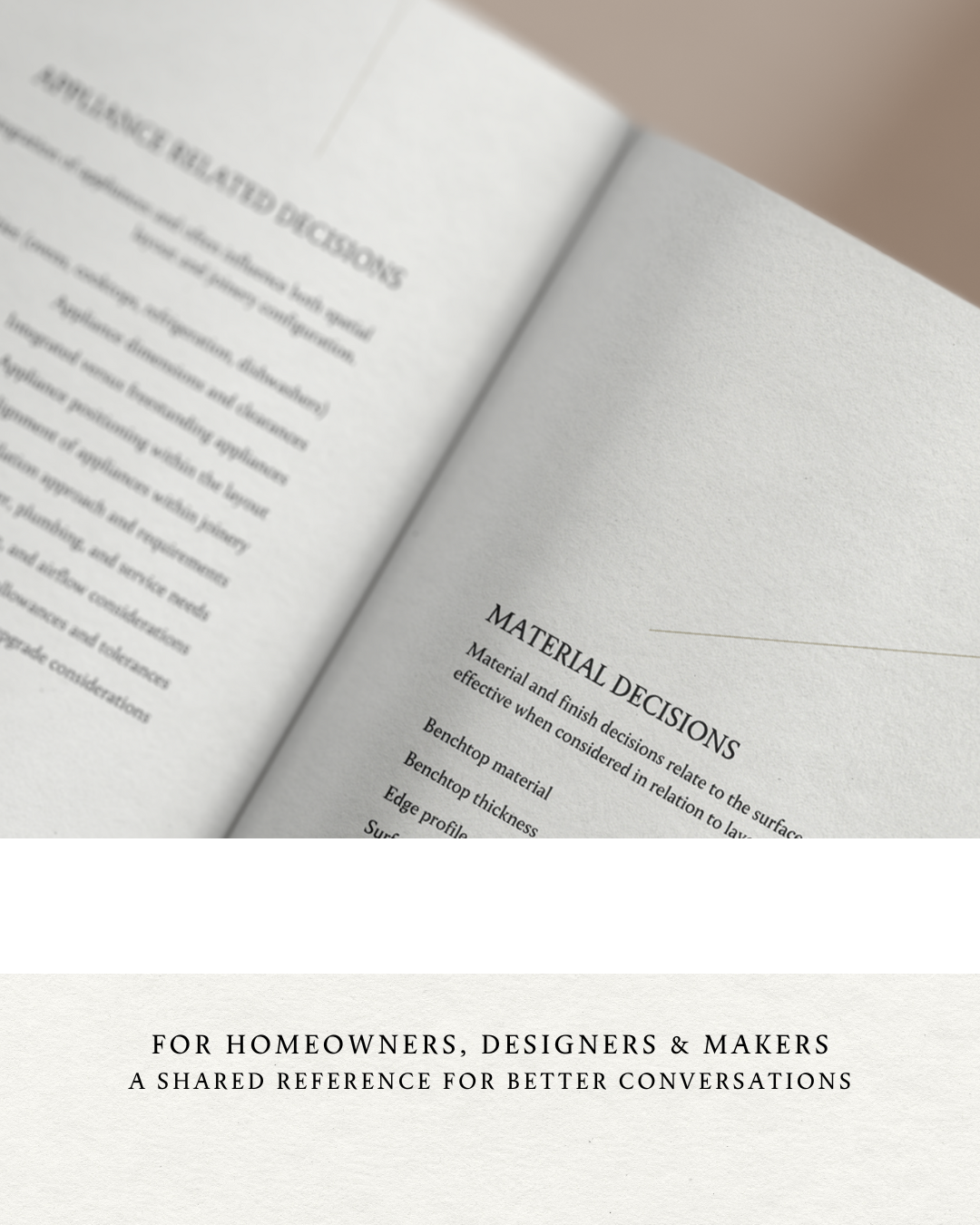 KEY KITCHEN DECISIONS